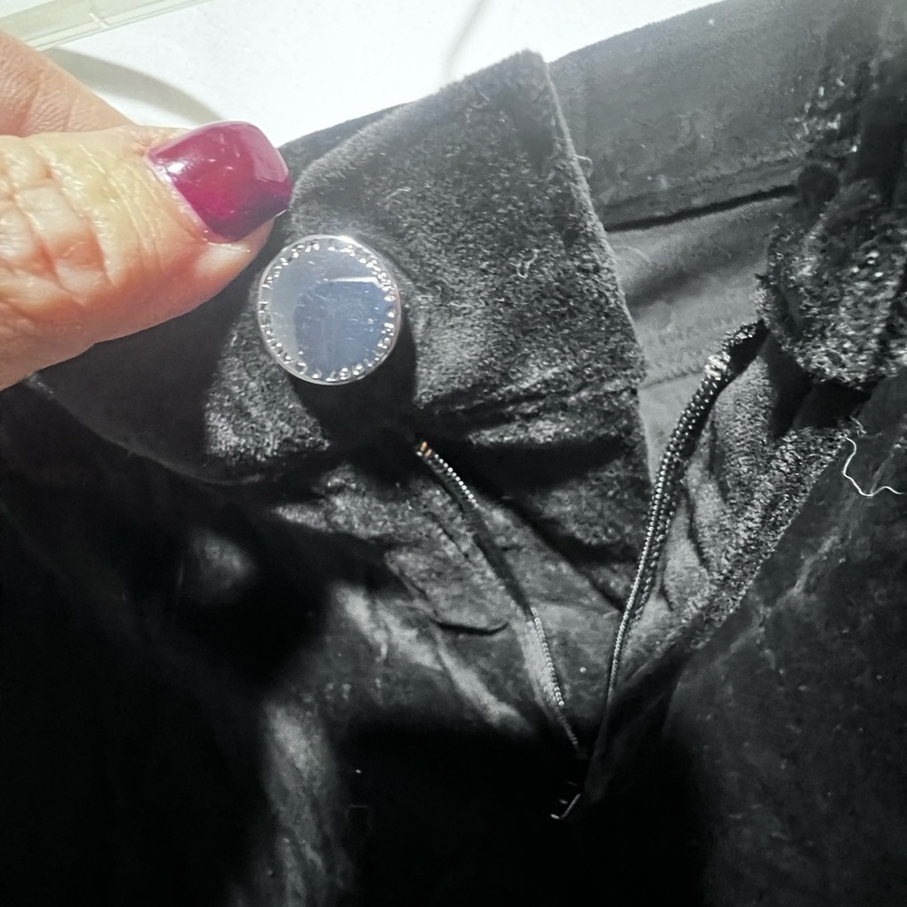 Lauren Ralph Lauren Black Velvet Trousers Size 10 Classic Straight Leg - Picture 4 of 5